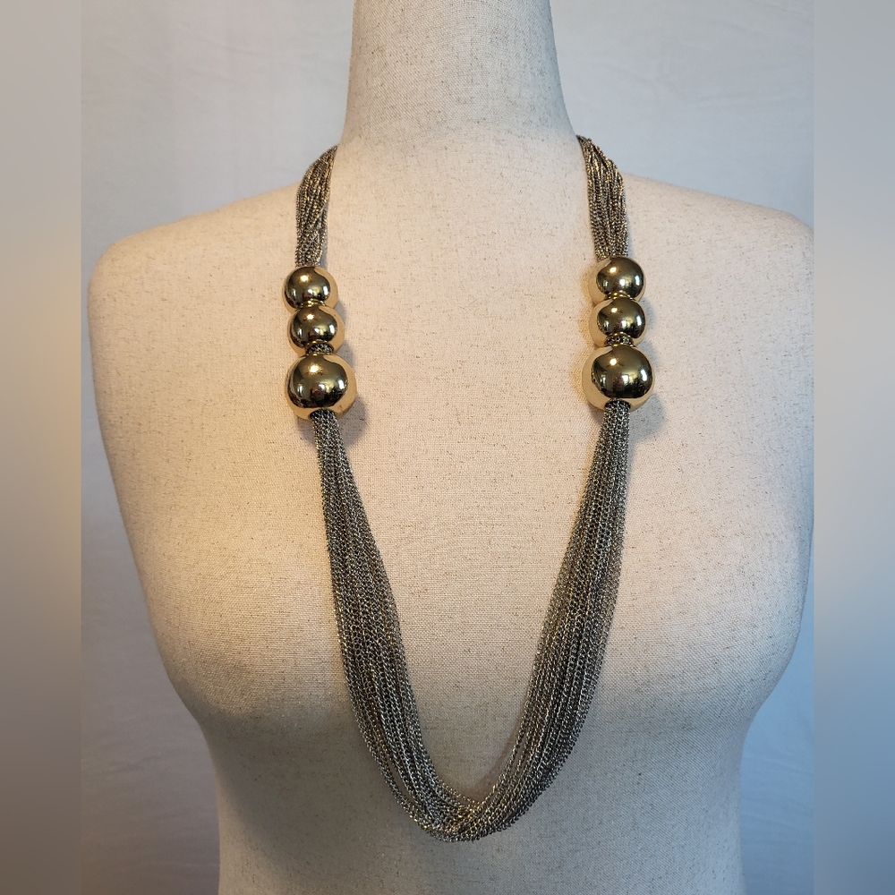 Lane Bryant Vintage Gold and Silver Statement Necklace